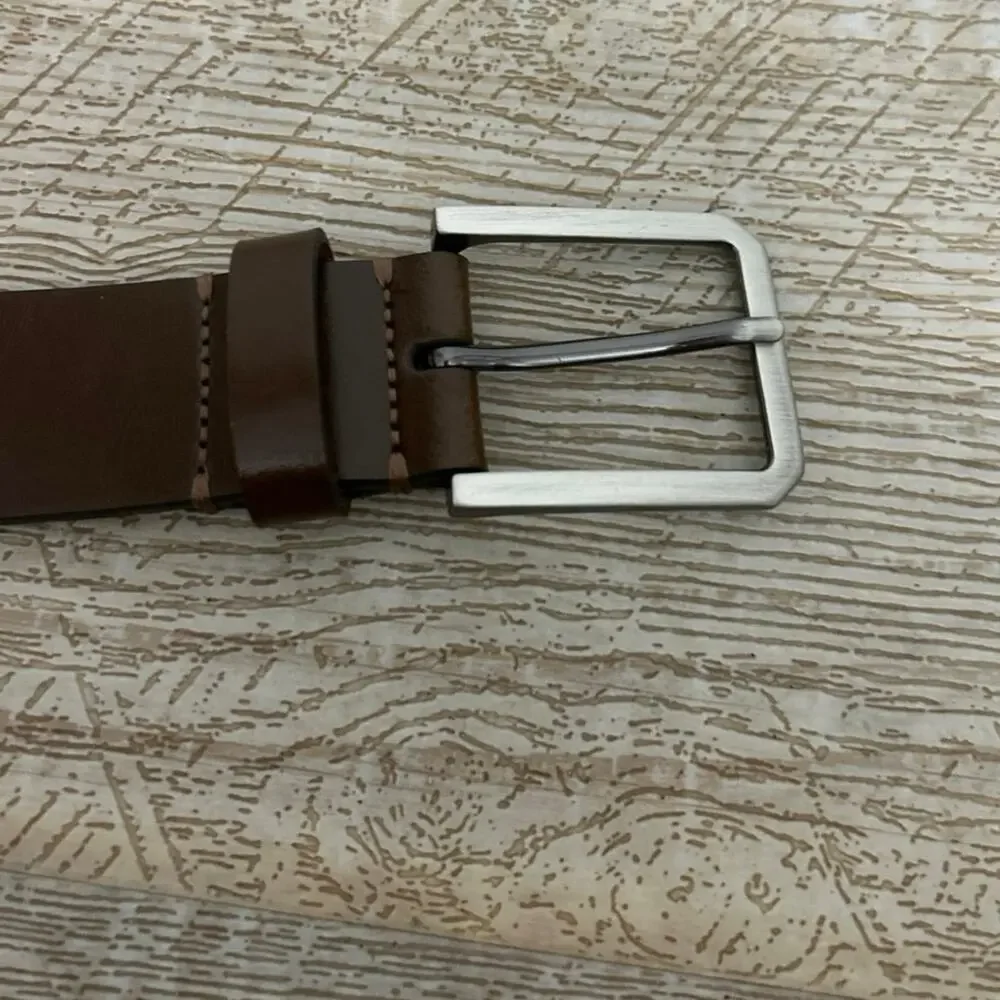 Johnston & Murphy Brown Genuine Leather Belt Made in Italy Size 40 Dress Casual
